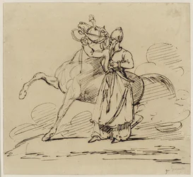 Persian Holding a Horse